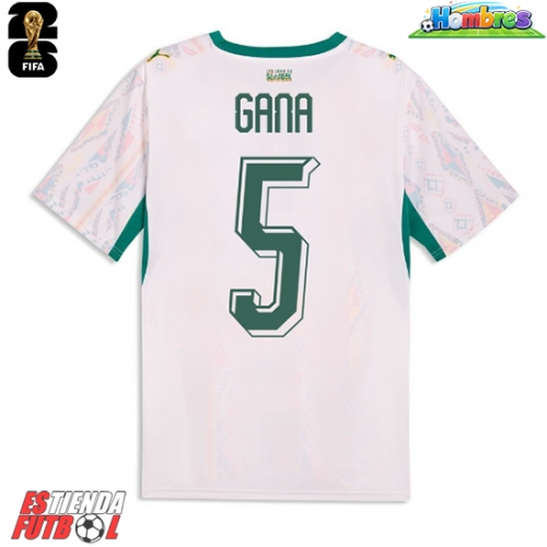 Senegal Idrissa Gueye #5 Primera Equipación Mundial 2026 Manga Corta
